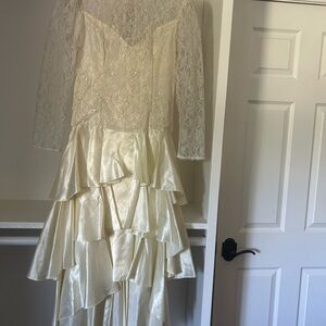 Scott McClintock Cream Lace Prom Dress